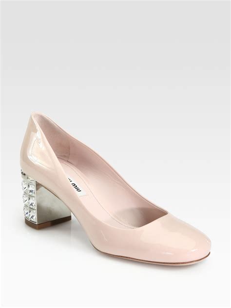 miu miu crystal heels|Women's pumps shoes .